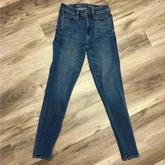 American Eagle 360 next level stretch super high-rise jegging size 0 regular - Picture 1 of 4